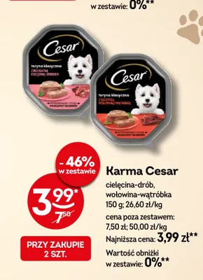 Karma Cesar wołowina-wątróbka promocja w Żabka
