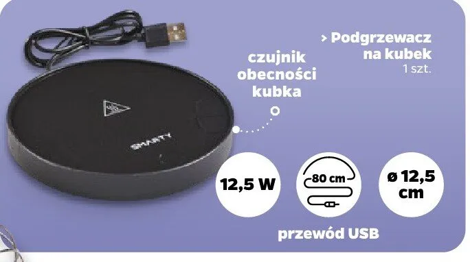 Podgrzewacz czujnik obecności na kubek promocja w Netto
