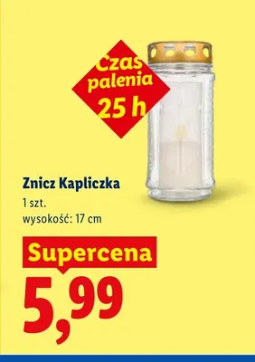 Znicz Kapliczka promocja w Lidl