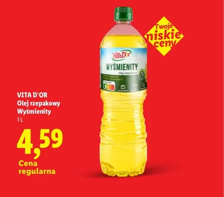 Olej rzepakowy Wyśmienity Vita D'Or promocja w Lidl