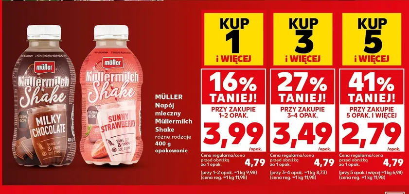 Napój mleczny Müllermilch Shake Milky Chocolate promocja w Kaufland