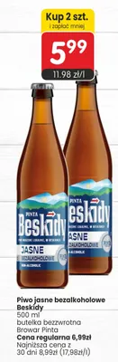 Piwo bezalkoholowe jasne Pinta Beskidy promocja w Market Point