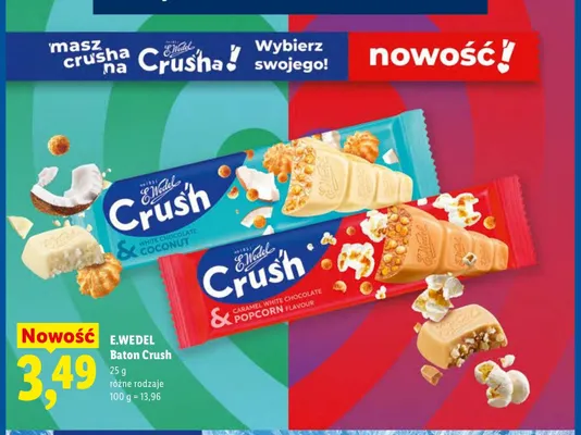 Baton E.Wedel Crush White Chocolate & Coconut promocja w Lidl