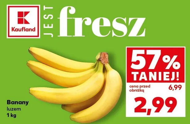 Banany luzem promocja w Kaufland