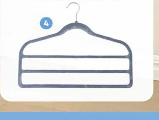 Zestaw 3 wieszaków welurowych na spodnie promocja w Biedronka