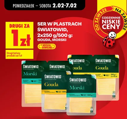 Ser w plastrach Gouda promocja w Biedronka