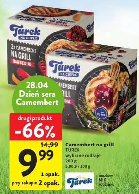 Camembert na grill Turek promocja w Intermarche