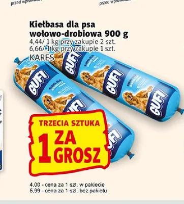 Kiełbasa dla psa wołowo-drobiowa Gufi promocja w Prim Market