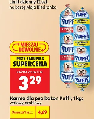 Karma dla psa baton drobiowy promocja w Biedronka