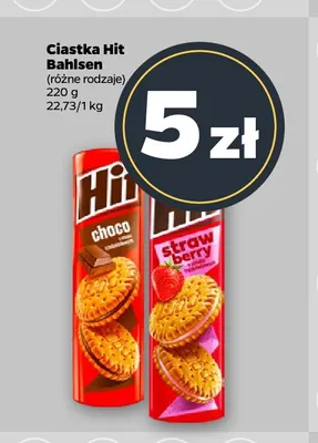Ciastka Hit strawberry Bahlsen promocja w Netto