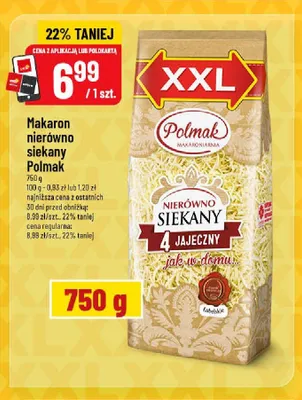 Makaron 4-jajeczny nierówno siekany Polmak promocja w POLOmarket