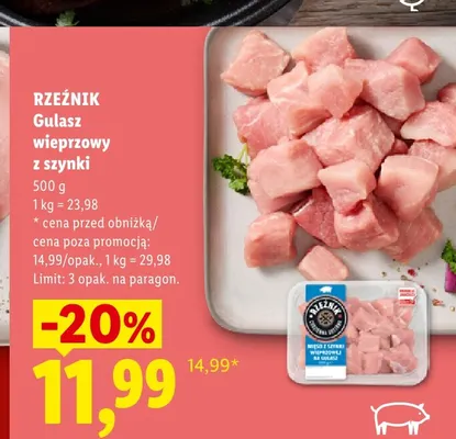 Gulasz wieprzowy z szynki Rzeźnik promocja w Lidl