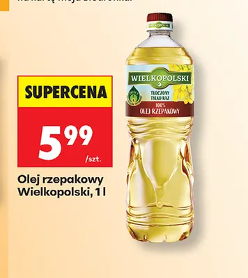 Olej rzepakowy Wielkopolski promocja w Biedronka
