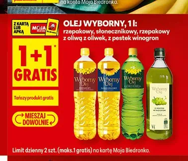 Olej rzepakowy z oliwą z oliwek Wyborny promocja w Biedronka