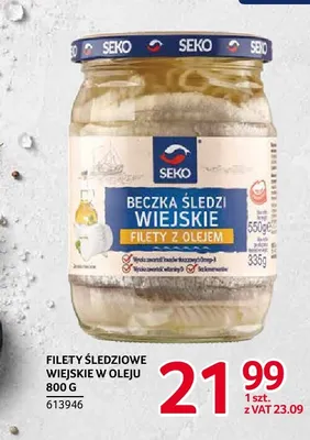 Filety śledziowe wiejskie w oleju Seko promocja w Selgros