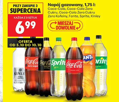Napój gazowany Coca-Cola Zero Cukru Zero Kofeiny promocja w Biedronka