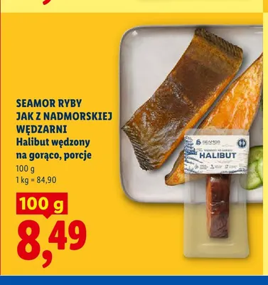 Halibut wędzony na gorąco porcje Seamor promocja w Lidl