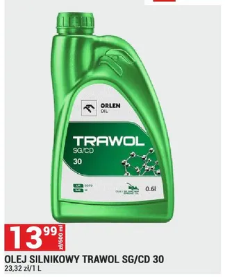 Olej silnikowy Trawol SG/CD 30 promocja w Merkury Market