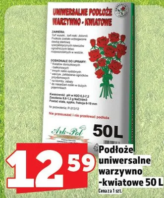 Podłoże uniwersalne warzywno-kwiatowe 50l promocja w TOPAZ