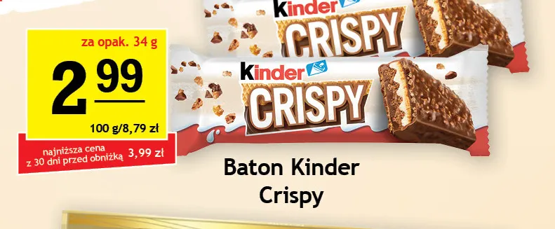 Baton Kinder Crispy promocja w Gram Market