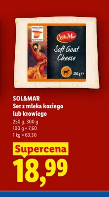 Ser z mleka krowiego Sol & Mar promocja w Lidl