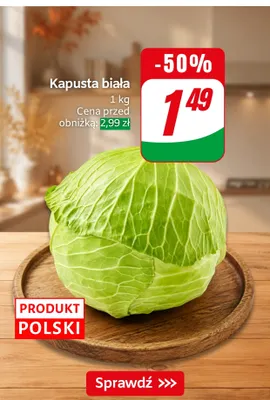 Kapusta biała promocja w Dino