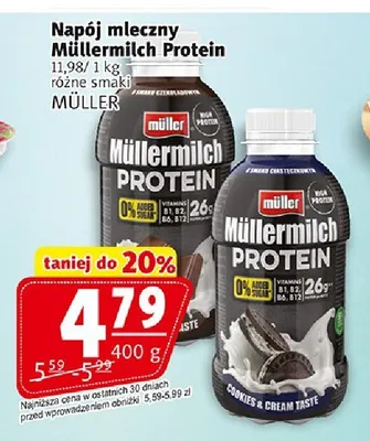 Napój mleczny Müllermilch Protein promocja w Prim Market