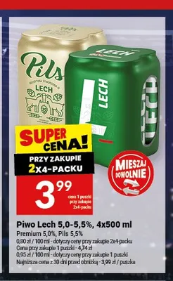 Piwo Lech Premium 5,0% promocja w Twój Market