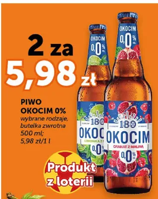 Piwo bezalkoholowe Okocim 0,0% Granat z maliną promocja w ABC