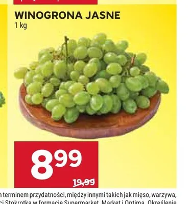 Winogrona jasne promocja w Stokrotka
