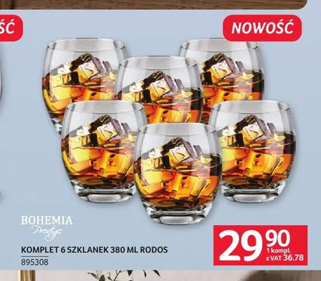 Komplet 6 szklanek 380 ml Rodos Bohemia Prestige promocja w Selgros