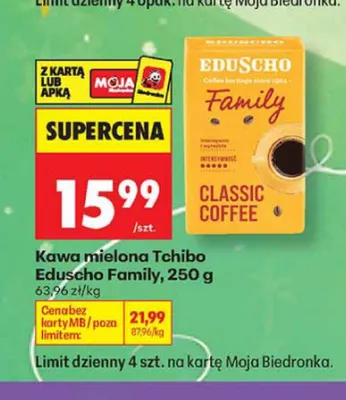 Kawa mielona Tchibo Eduscho Family promocja w Biedronka