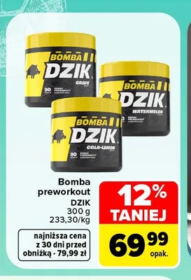 Bomba preworkout Dzik promocja w Carrefour