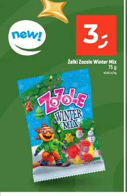 Żelki Zozole Winter Mix promocja w Dealz
