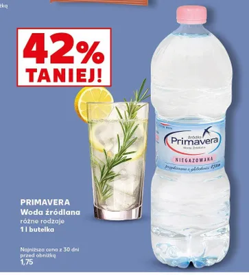 Woda źródlana niegazowana promocja w Kaufland