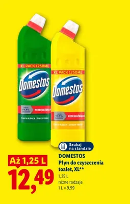 Płyn do czyszczenia toalet XL Pine Fresh Domestos promocja w Lidl