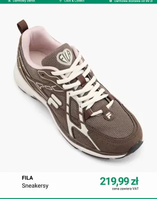 Sneakersy Fila promocja w Deichmann