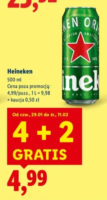 Piwo Heineken promocja w Lidl