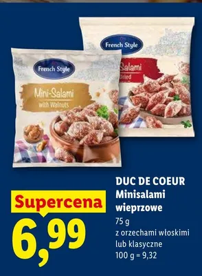 Minisalami wieprzowe klasyczne Duc De Coeur promocja w Lidl