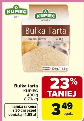 Bułka tarta promocja w Carrefour