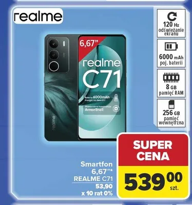 Smartfon 6,67" REALME C71 promocja w Carrefour