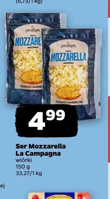 Ser Mozzarella La Campagna wiórki promocja w Netto