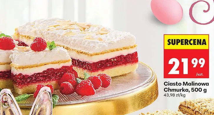 Ciasto malinowa chmurka promocja w Biedronka