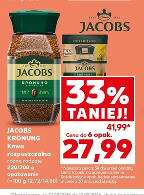 Kawa rozpuszczalna Jacobs Krönung Paper Based Refill promocja w Kaufland