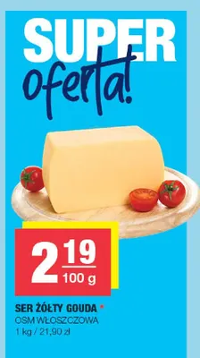 Ser żółty gouda OSM Włoszczowa promocja w SPAR