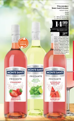 Wino musujące Monte Santi Frizzante Strawberry słodkie promocja w POLOmarket