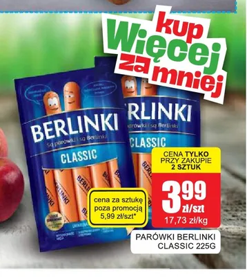 Parówki Berlinki Classic promocja w Bingo