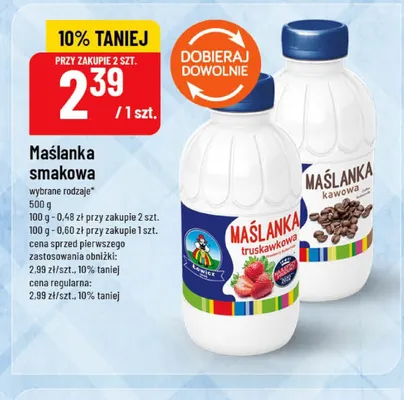 Maślanka smakowa Łowicz kawowa promocja w POLOmarket