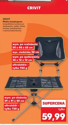Krzesło kempingowe Crivit promocja w Kaufland