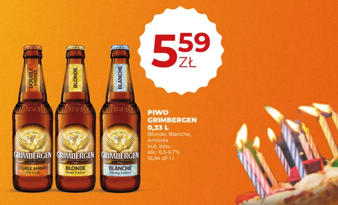 Piwo Grimbergen Blonde promocja w Duży Ben